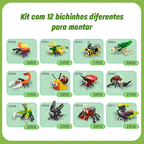 Blocos de Montar 12 Animais Diferentes