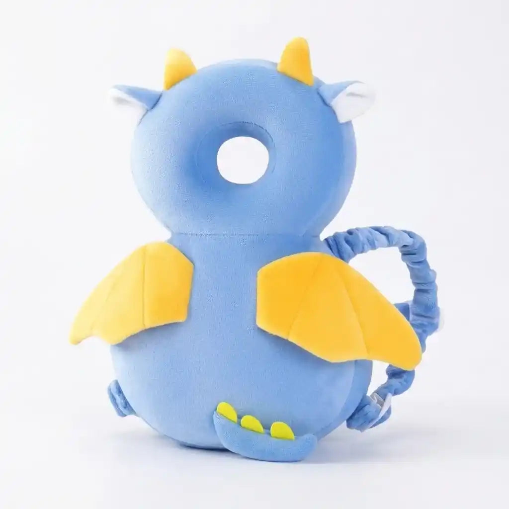 Almofada mochila protetora de cabeça bebê - Dinossauro - Dakakids