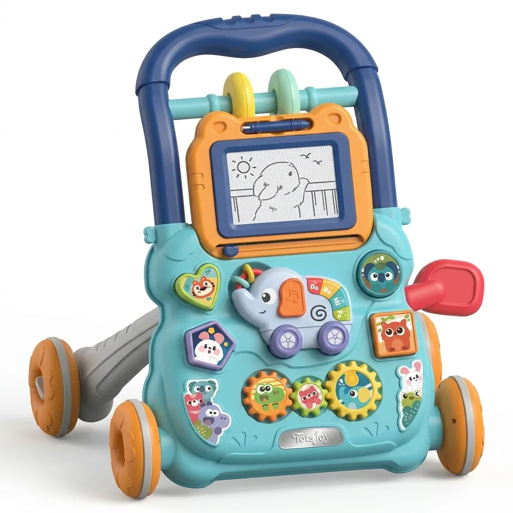  Andador didático musical com quadro mágico dakakids azul