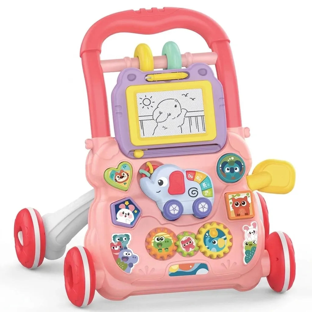  Andador didático musical com quadro mágico dakakids rosa 