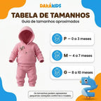 Conjunto bebê menina casaco com capuz e laço - dakakids - tamanhos 
