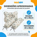 Kit Rolinho Segura Bebê + Travesseiro Anatômico