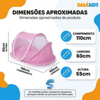 mini berço portátil com mosqueteiro para bebê dormir protegido - Dakakids - medidas