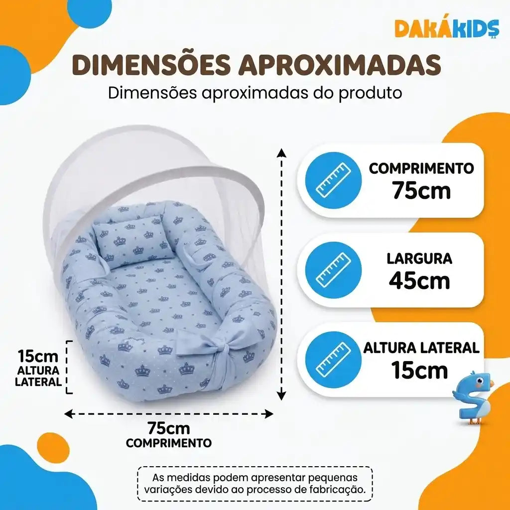 Ninho Redutor de Berço com Mosquiteiro