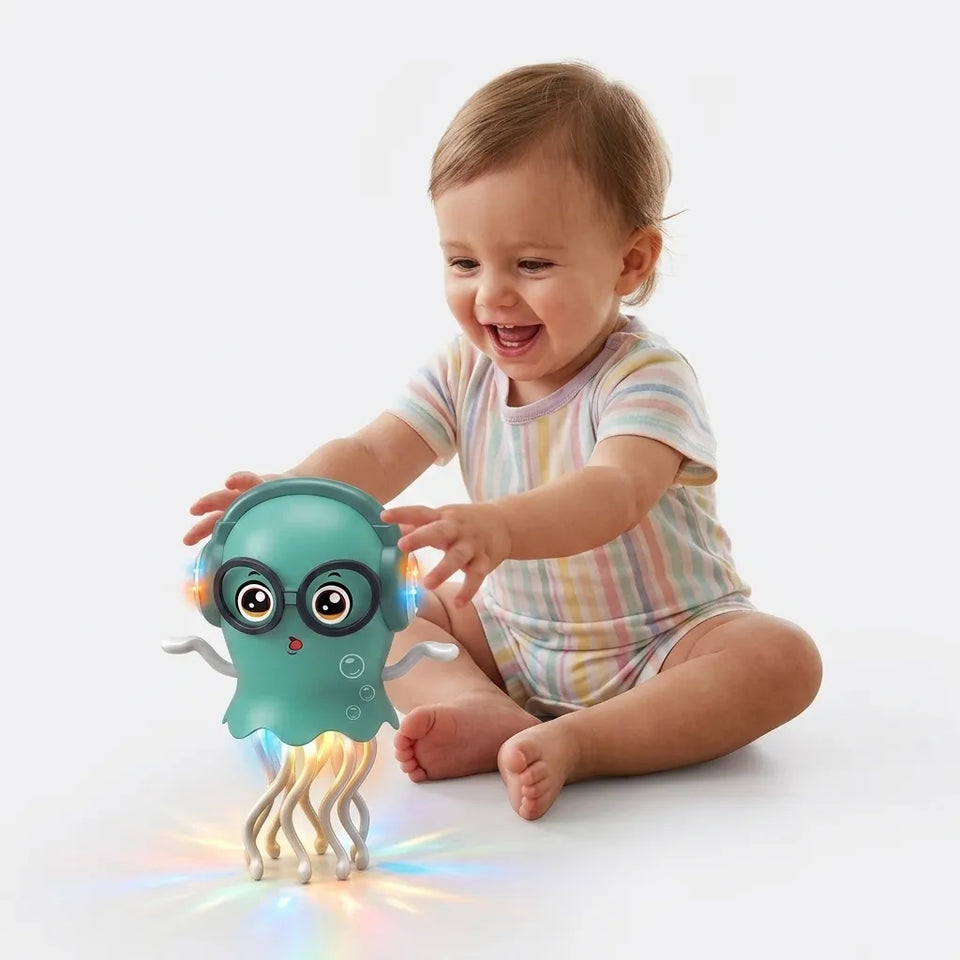 polvo dançante musical com luz led para criança - Dakakids