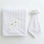 Kit cobertor com naninha bebê anti-alérgico branco