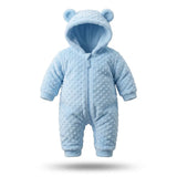 Macacão Ursinho Bebê Soft com Capuz e Zíper