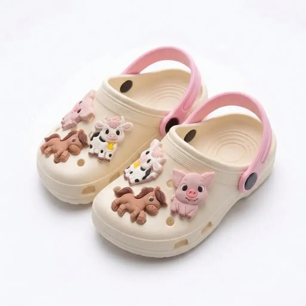 sandália infantil fazendinha bege