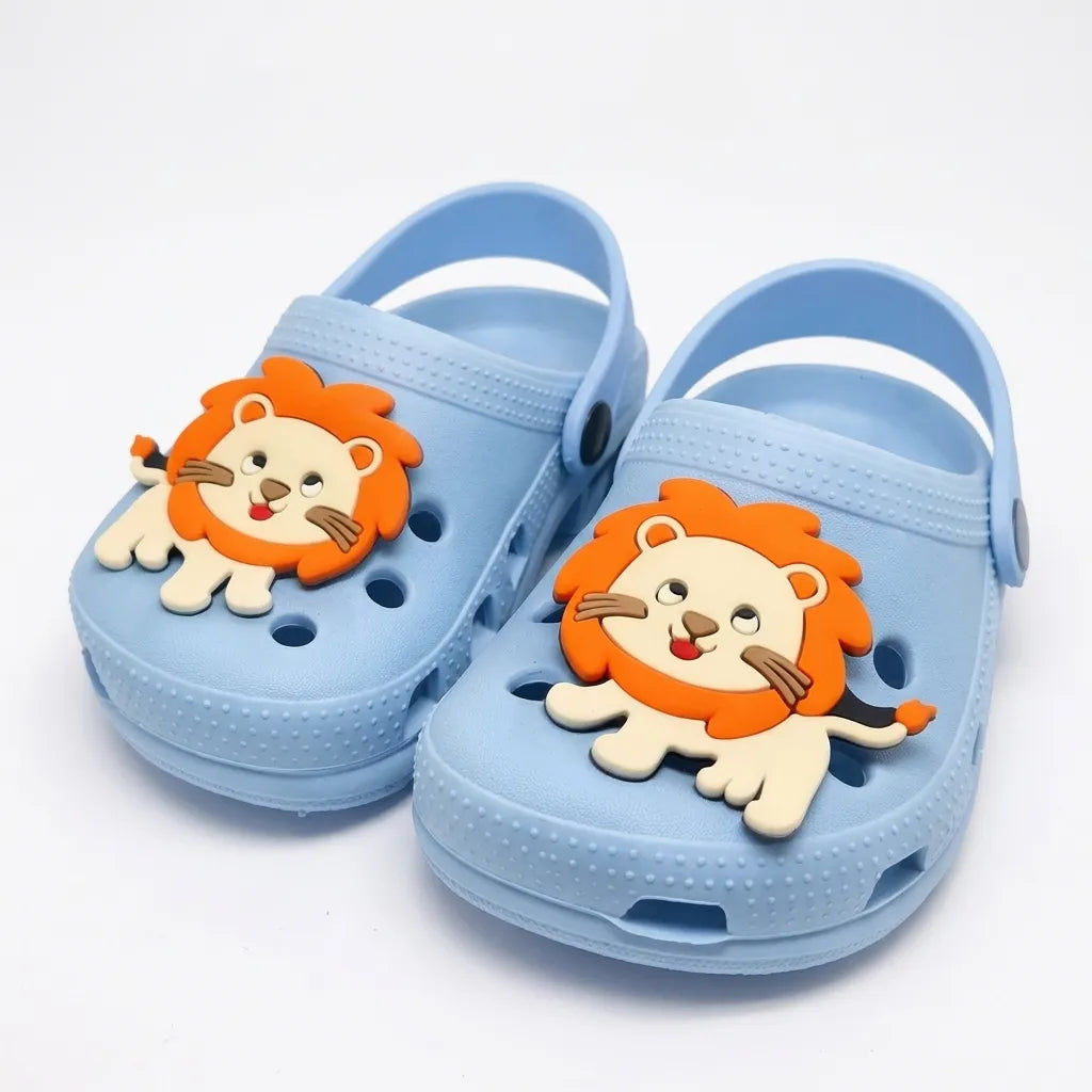 Sandália infantil leãozinho leve e confortável azul bebê