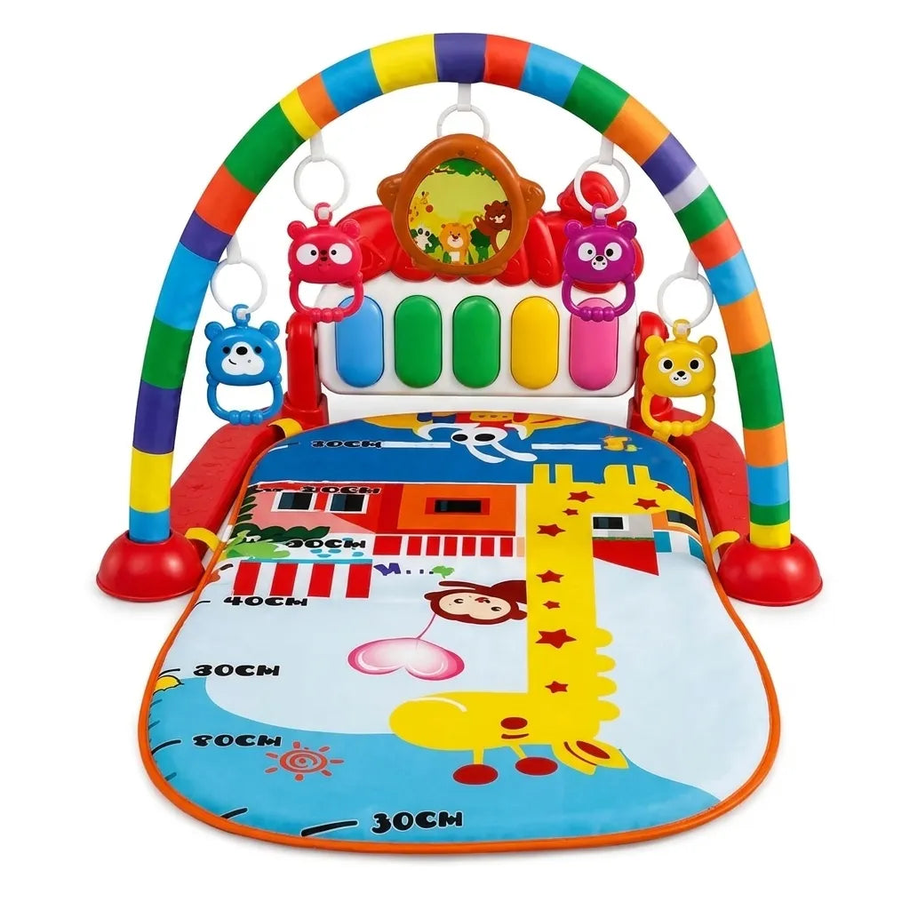 Tapete de atividades bebê piano musical Dakakids vermelho
