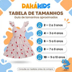 Vestido Infantil Estampado Cereja Rodado