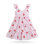 Vestido Infantil Estampado Cereja Rodado